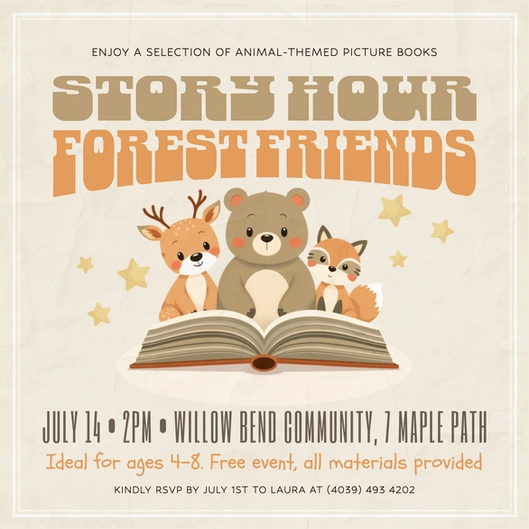 Story hour event for children