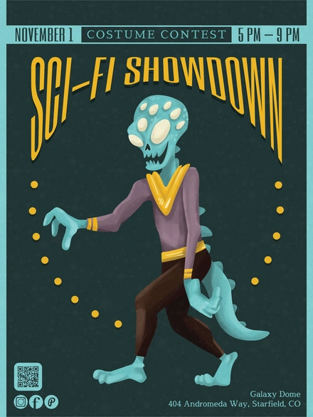 Promotional Poster for Sci-Fi Costume Contest