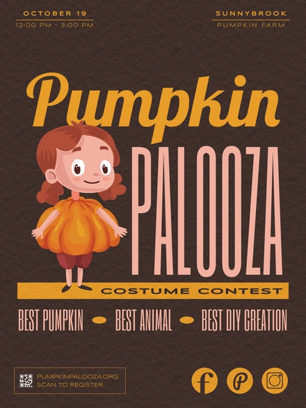 Pumpkin-themed event poster