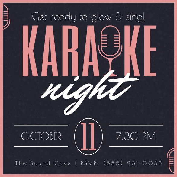 Karaoke Night Invitation