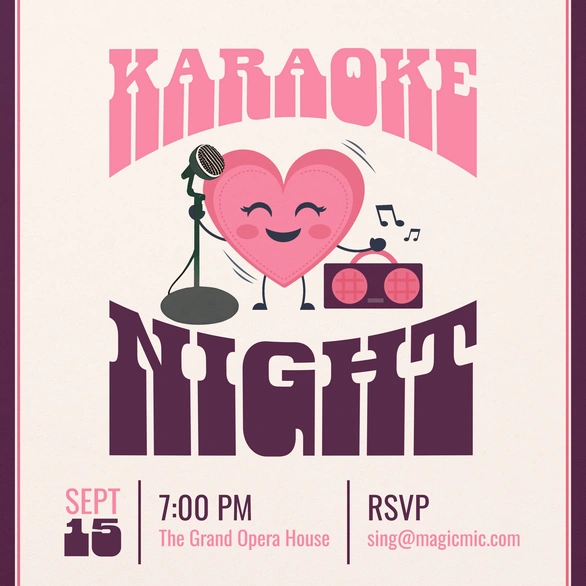 Karaoke Night Announcement