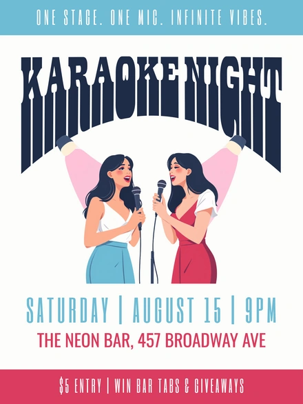 Karaoke Night at The Neon Bar