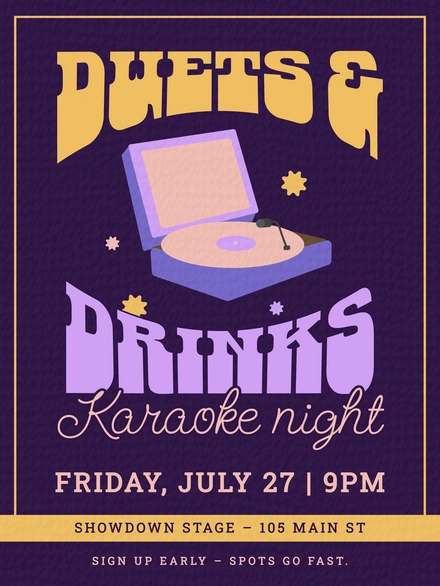 Karaoke Night Invitation