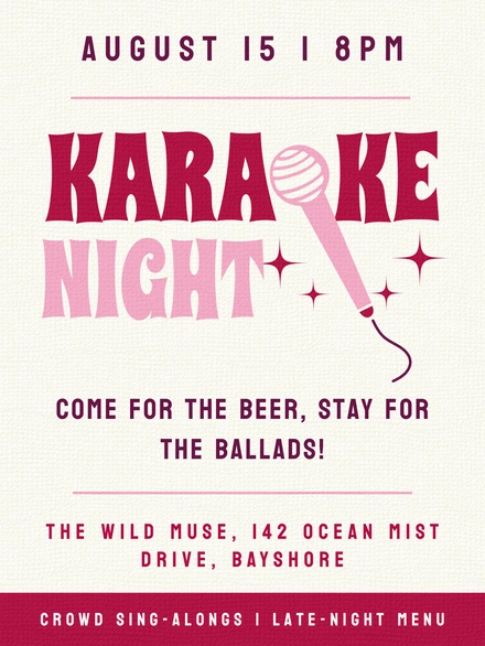 Karaoke Night at The Wild Muse
