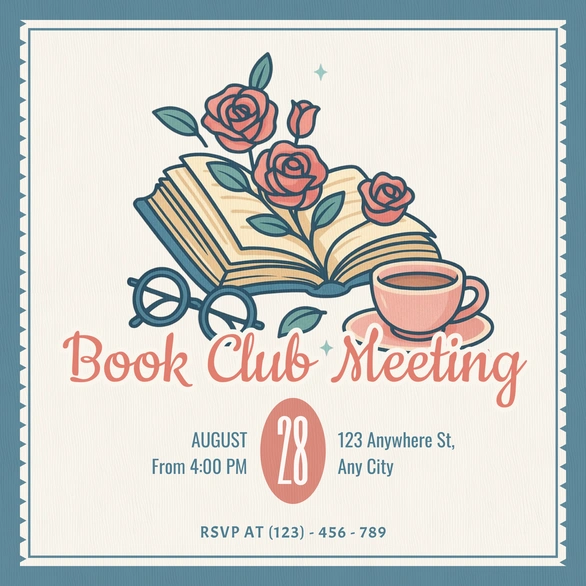 Book Club Meeting Invitation