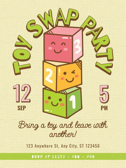 Toy Swap Party Invitation