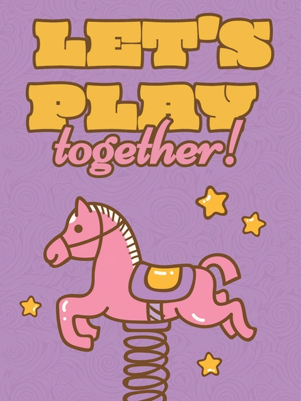 Playful invitation with a cheerful theme