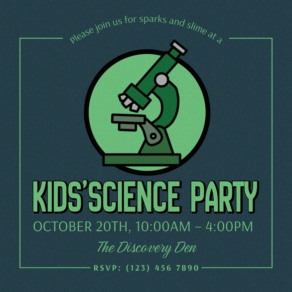 Kids' Science Party Invitation