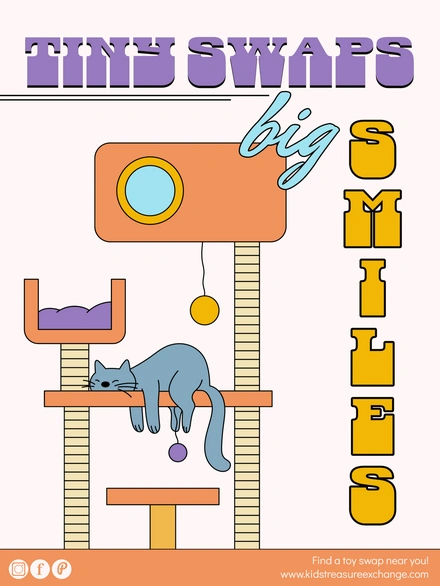 Toy swap event featuring cats