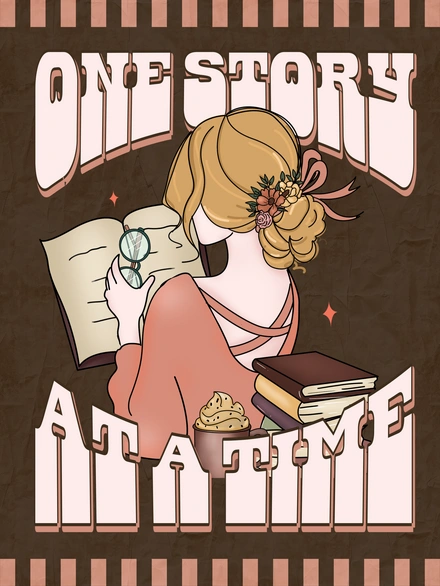 Illustration of a person reading