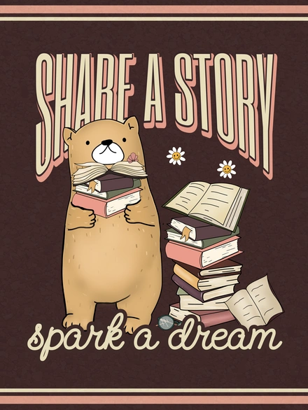 Bear with books