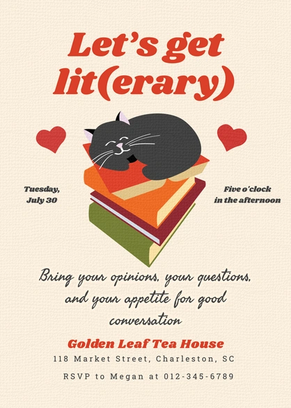 Literary Gathering Invitation