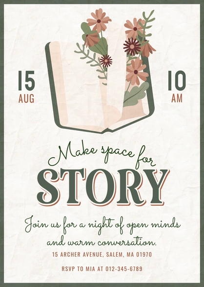Storytelling Event Invitation