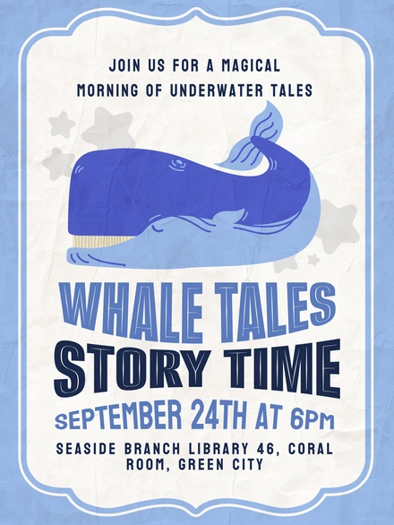 Whale-themed storytelling event