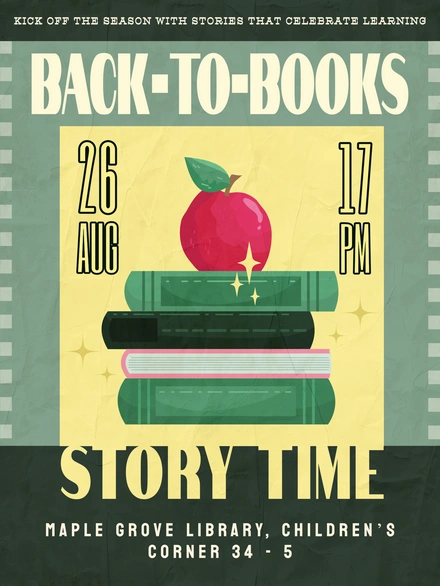 Library story time event for children