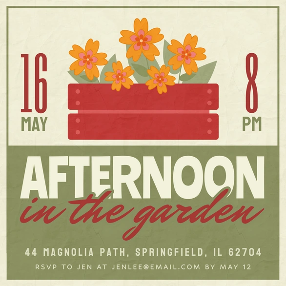 Garden Event Invitation