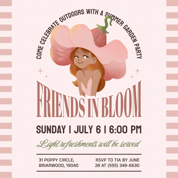 Summer Garden Party Invitation