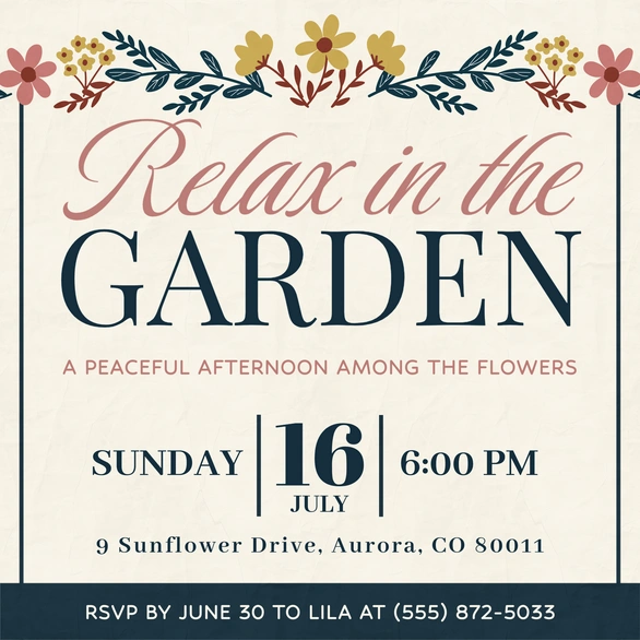 Garden Party Invitation