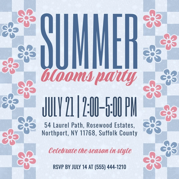 Invitation for a summer party