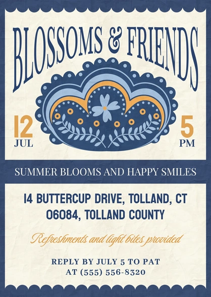 Summer gathering invitation