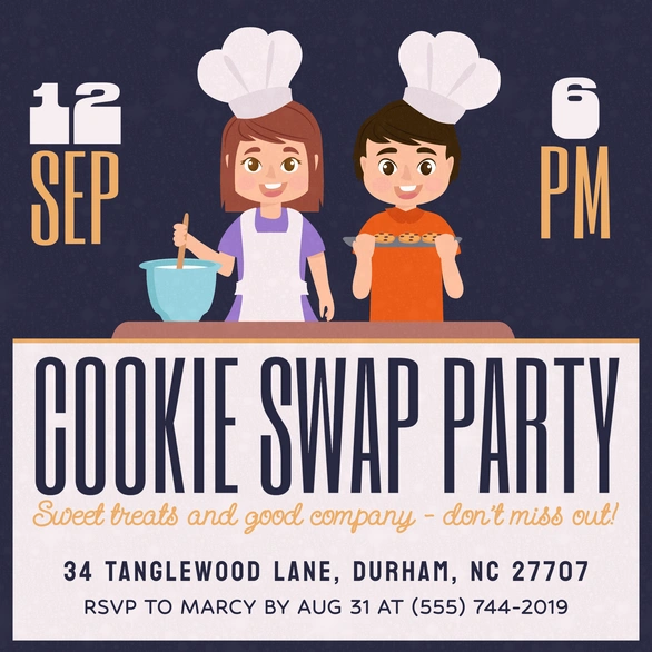 Cookie Swap Party Invitation