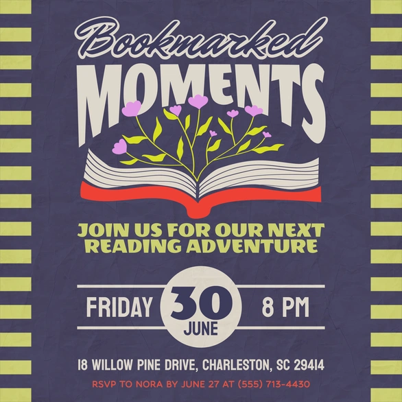 Reading Adventure Invitation