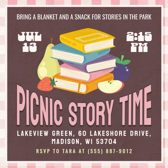 Picnic Story Time Event