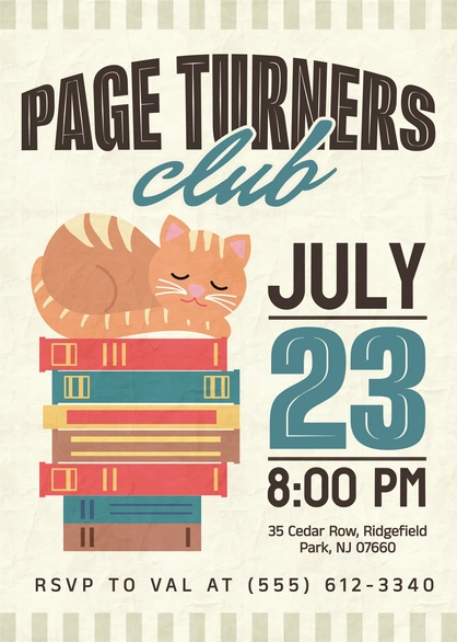 Book Club Event Poster