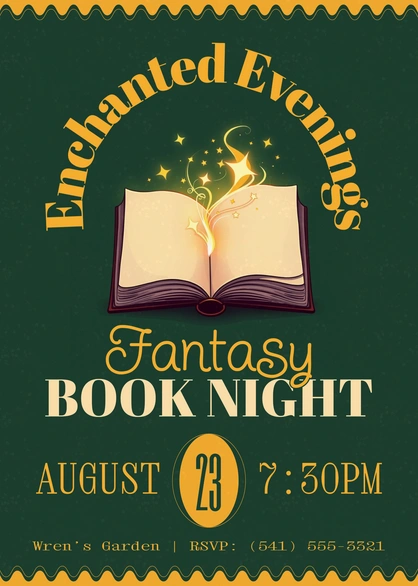 Book night event invitation