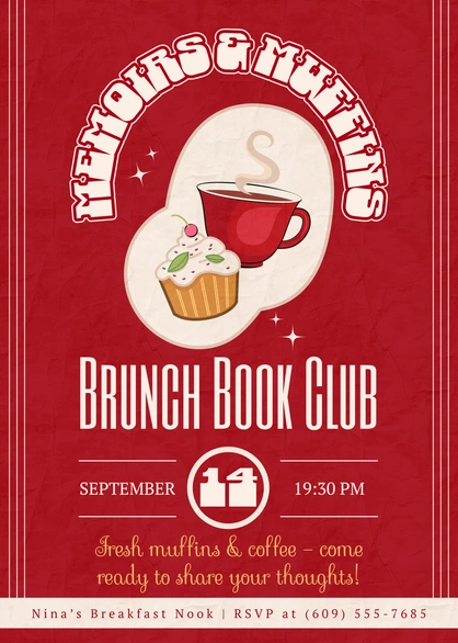 Invitation to a Brunch Book Club event