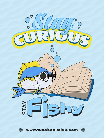 Fish reading a book