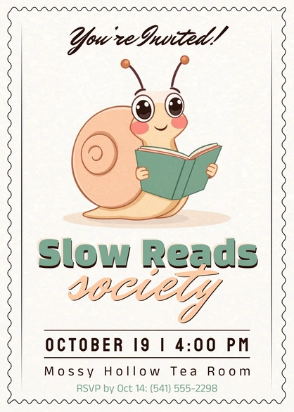 Invitation to Slow Reads Society