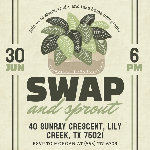 Plant Swap Invitation