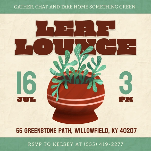 Event Invitation for Leaf Lounge