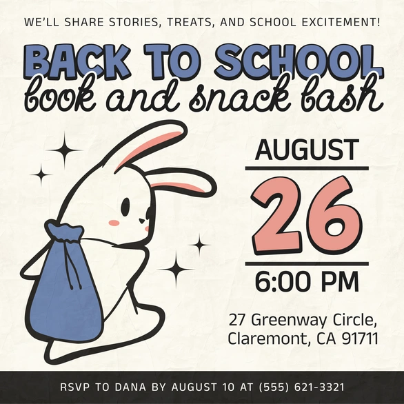 Invitation to a back-to-school event