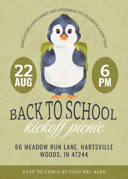 Invitation to a school picnic