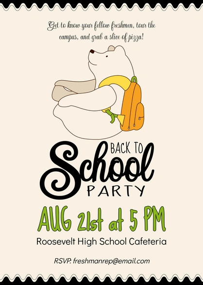 School Party Invitation