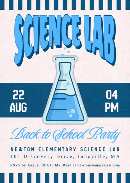 Back to School Party Invitation