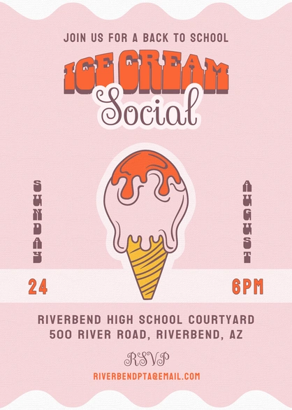 Back to School Ice Cream Social