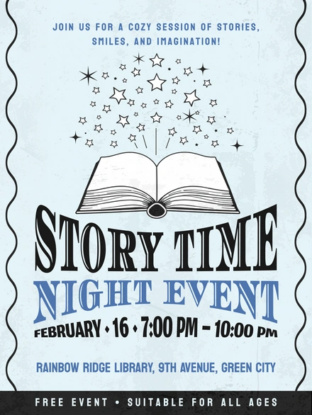 Promotion of a storytelling event