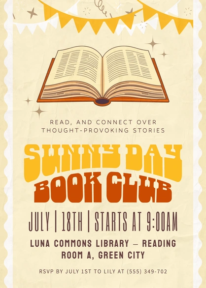 Book Club Invitation