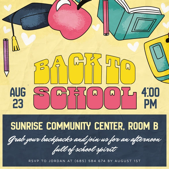 Back to School Event Announcement