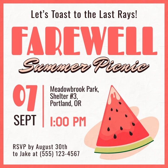 Farewell Summer Picnic
