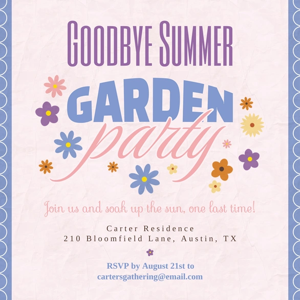 Garden Party Invite