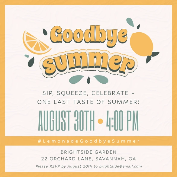 Goodbye Summer Event