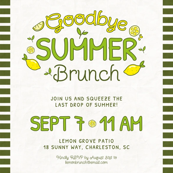 Farewell Summer Brunch Event