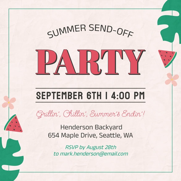 Summer Send-off Party