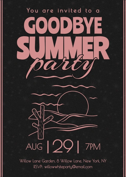 Goodbye Summer Party