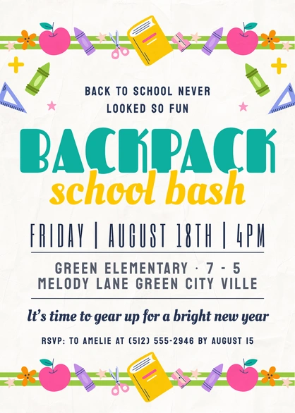 Backpack School Bash Event
