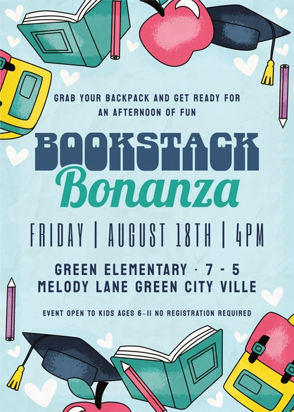 Back-to-school event poster for kids